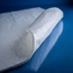 2726 型 340 克超强吸水气垫布（蓝色底色卷边显示